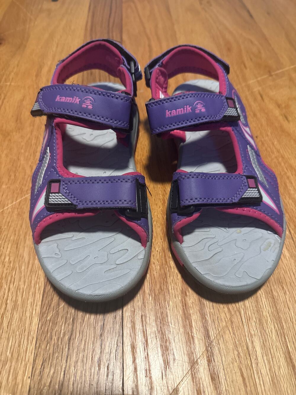 Kamik Girls Sport Sandals Youth 4 Pink Purple Hiking Outdoor Water Shoes